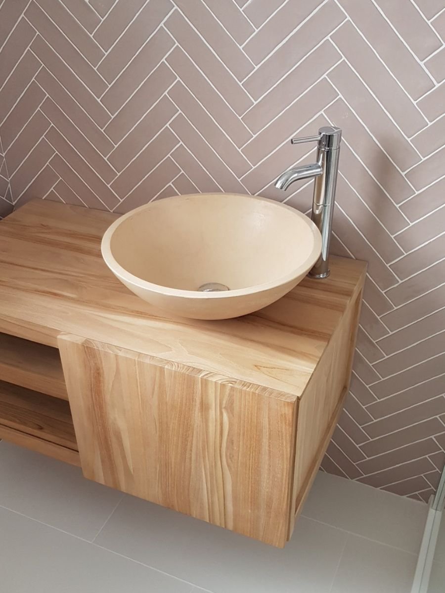Modern shower with rain head
