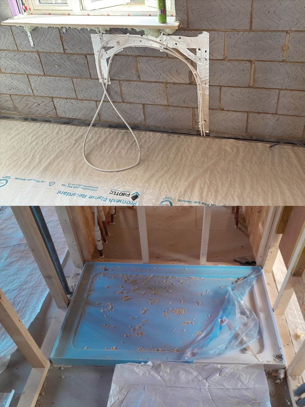 First fix and second fix plumbing